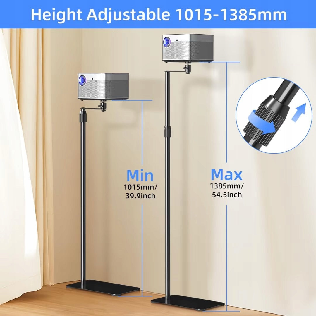 Floor projector holder 360° adjustable 101 – 138 cm metal black Manufacturer code PR001FP