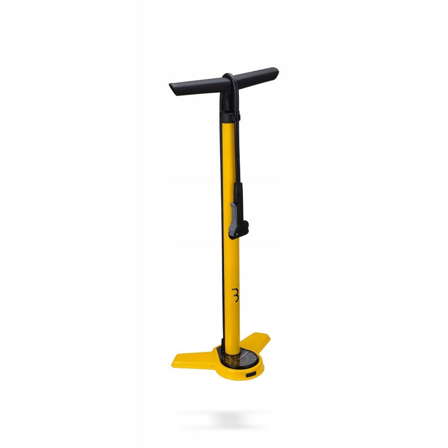 Floor pump BBB BFP-27 AirSteel yellow + Pressure gauge
