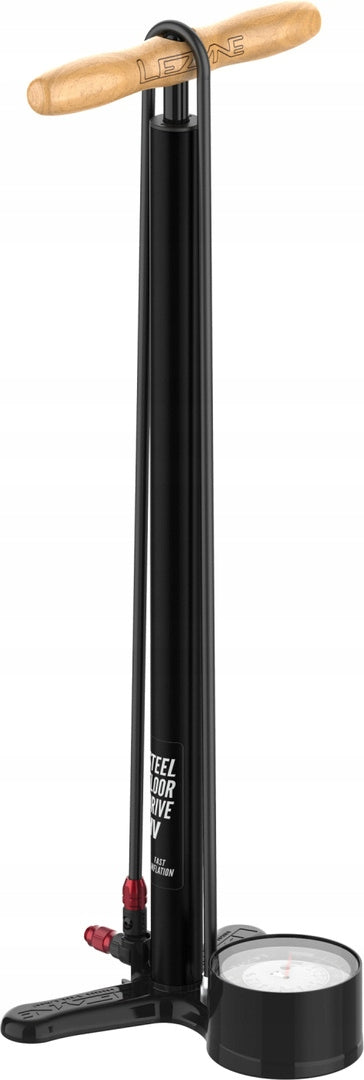 Floor pump LEZYNE FLOOR STEEL HV FLOOR DRIVE 3.5 black