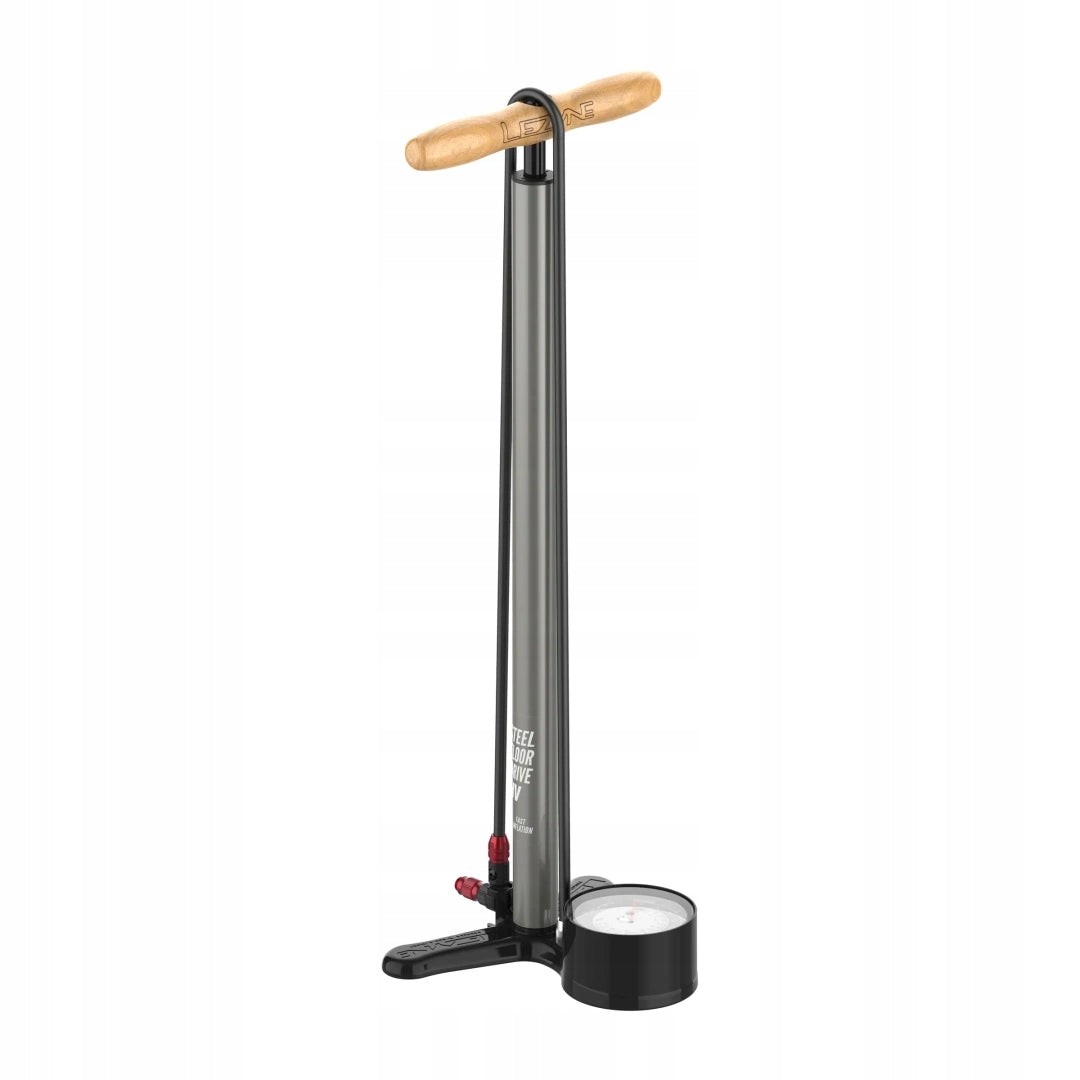 Floor pump Lezyne Steel HV Drive grey solid strong Color gray