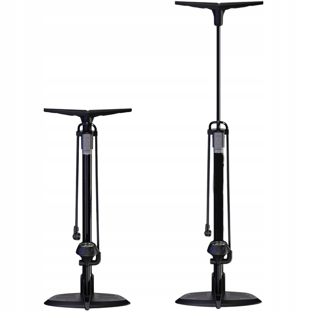 Floor pump MG with aluminum pressure gauge 11 bar STANDING STATIONARY STRONG Color black