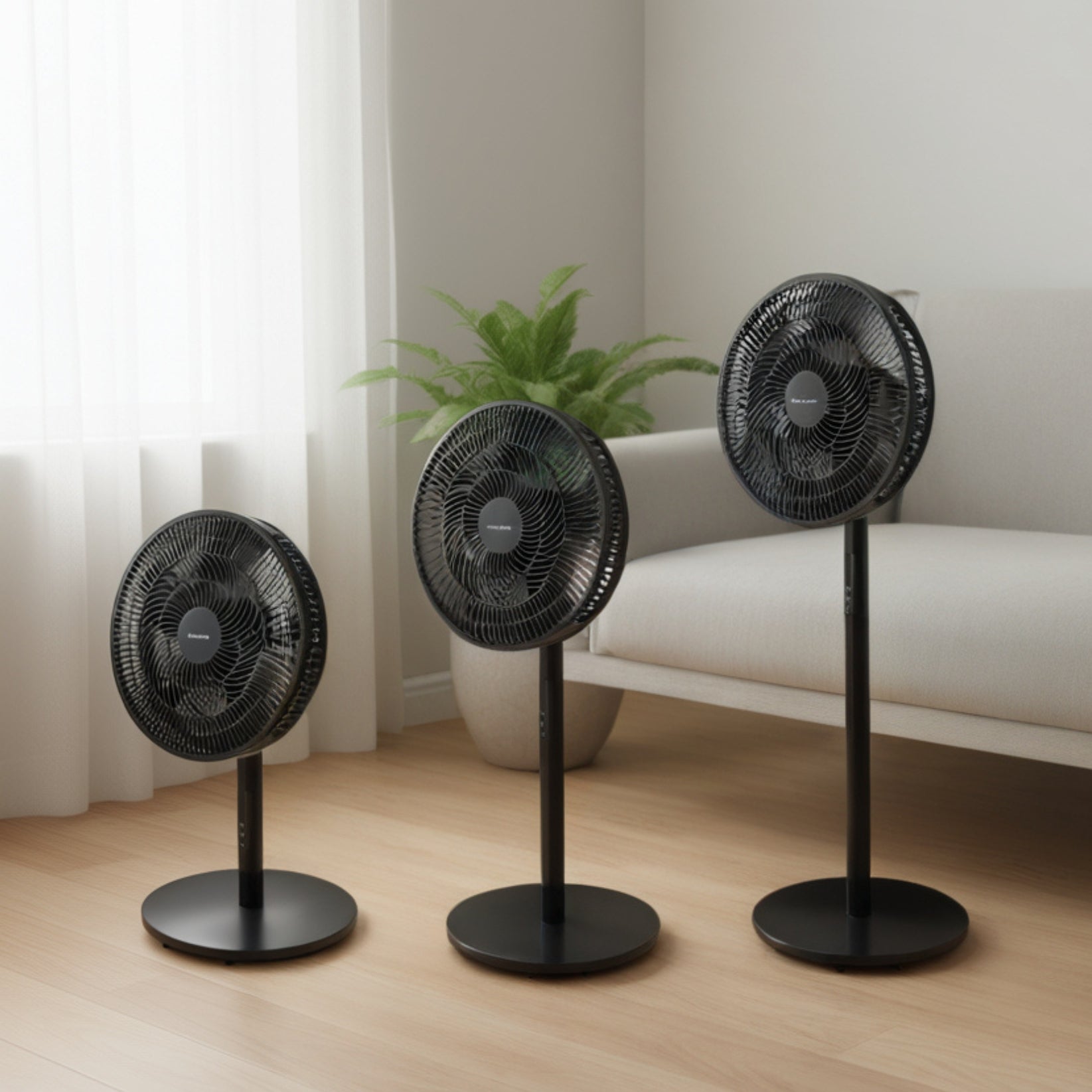 Floor standing fan KLAUSBERG KB9041 with remote control 40 cm LED 50W Timer Functions oscillation automatic oscillation tilt angle adjustment height adjustment timer