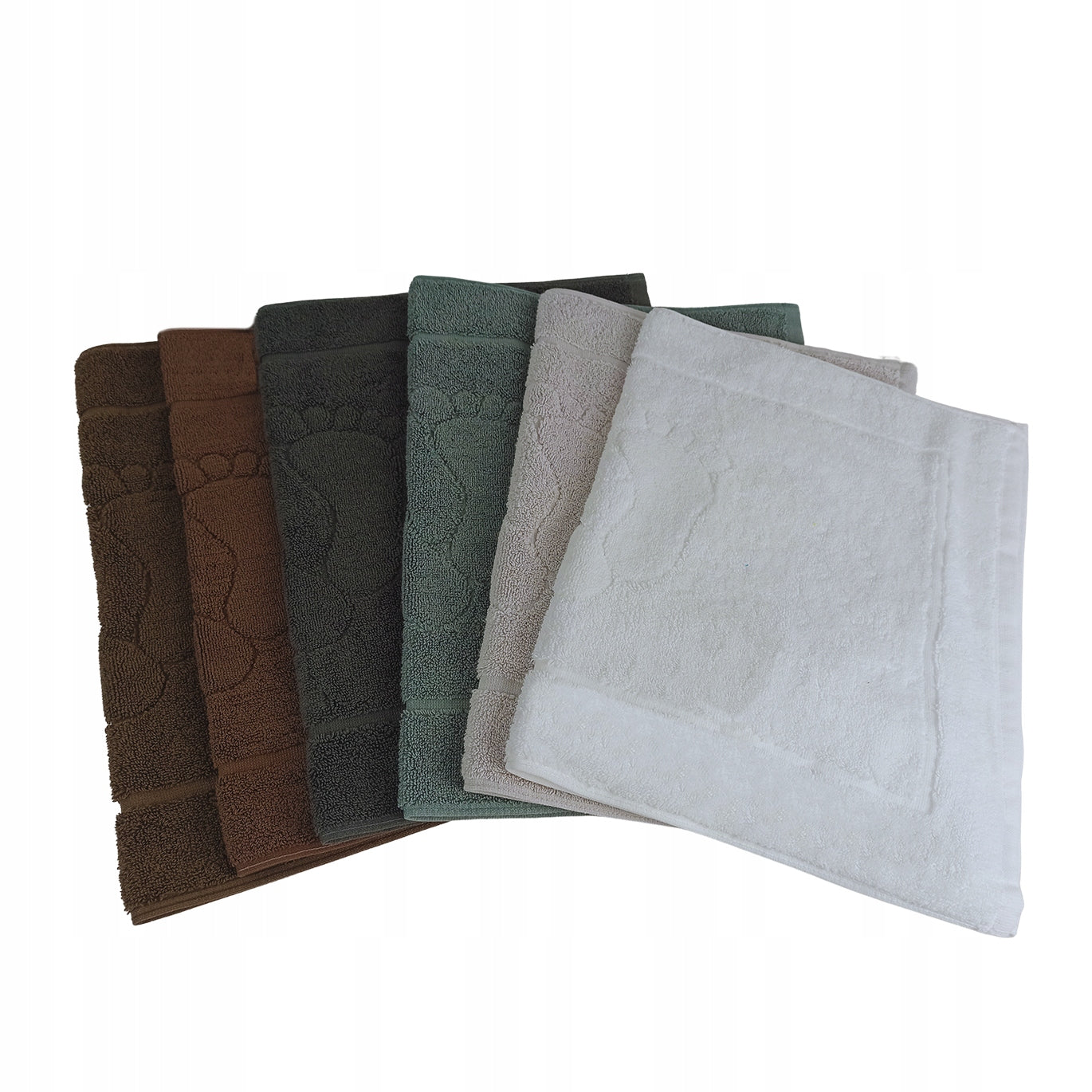 Floor towel 40x60cm with FEET Motif - Mocca Shape rectangle