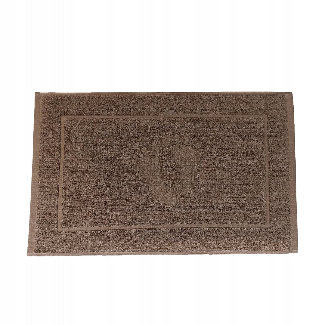 Floor towel 40x60cm with FEET Motif - Mocca