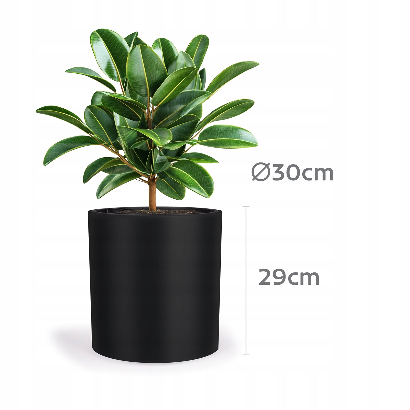 Flower Pot 30cm Large Garden Planter Frost Resistant Anthracite + Refill Manufacturer code S433
