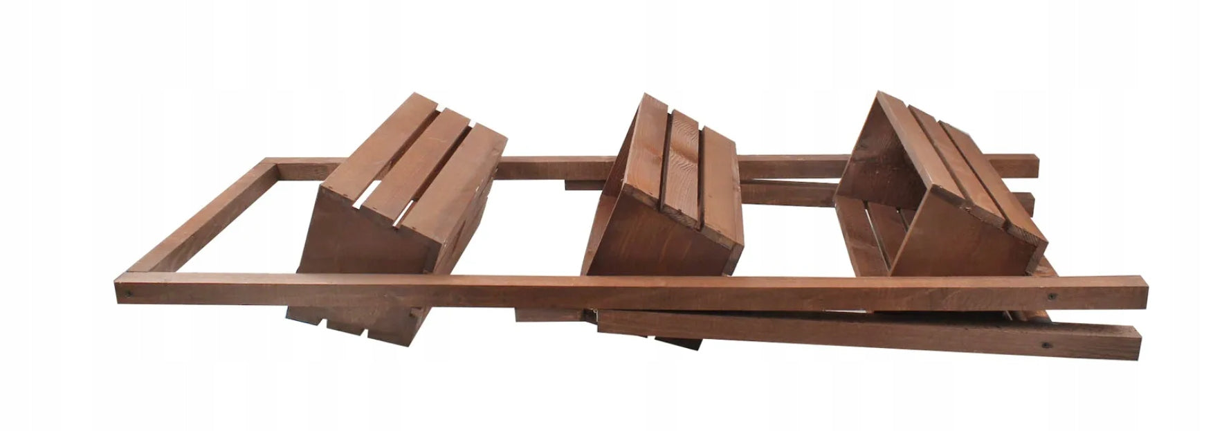 Flower Stand Wooden Ladder Brown Cascade Flowerbed Product height 105 cm