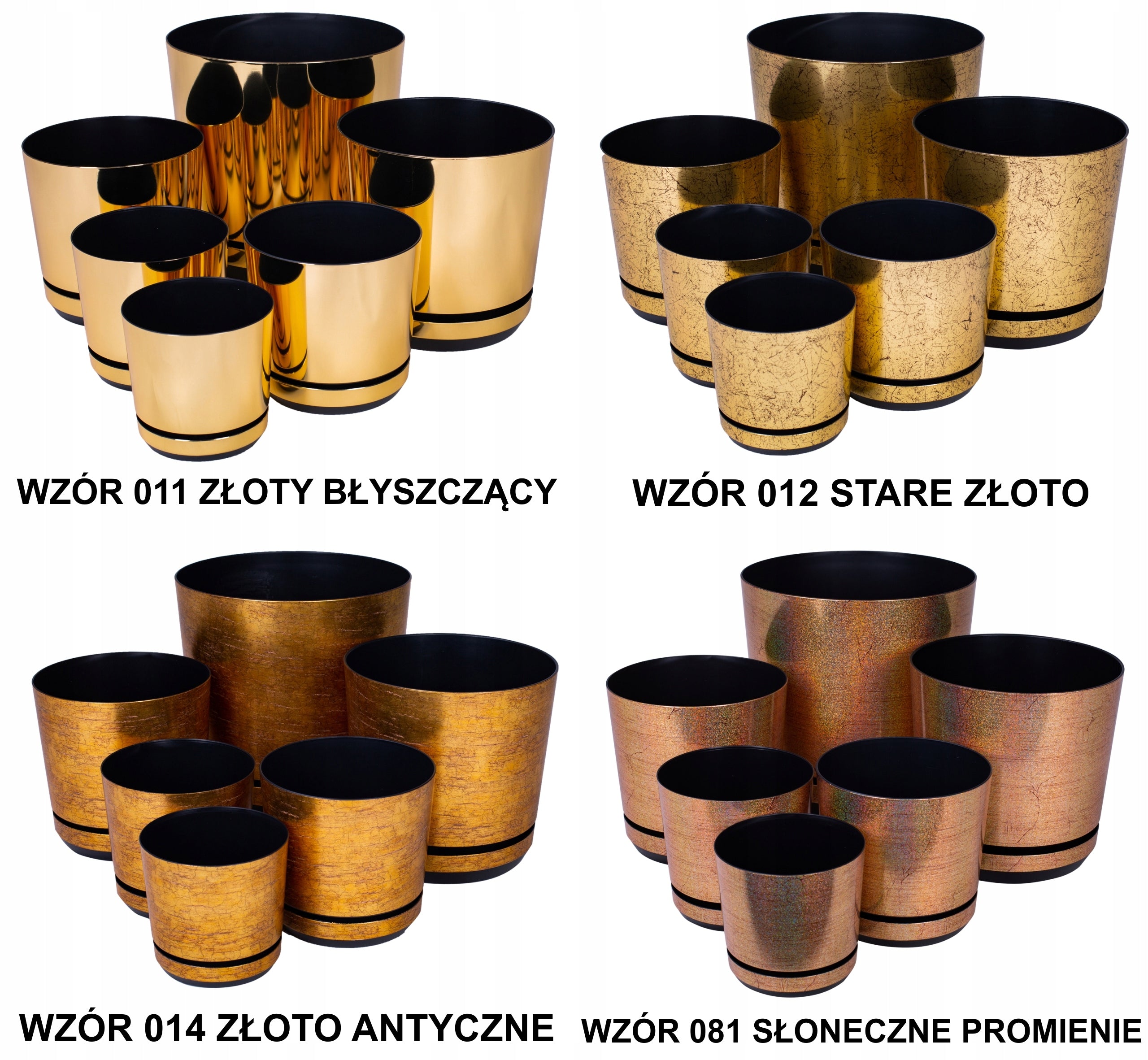Flower pot DEKOR diameter 26 cm color brass Product height 25.8 cm