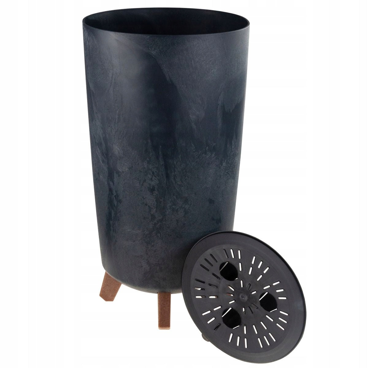 Flower pot, Planter SLIM HIGH on LEGS CONCRETE EFFECT PLANT COVER