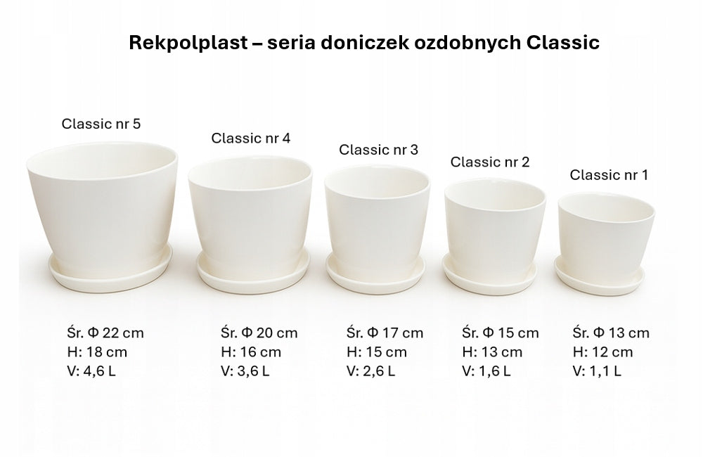 Flower pot Rhodes Ø40 cm + Stand - Large planter - 5 colours - Rekpolplast Color white brown black green other