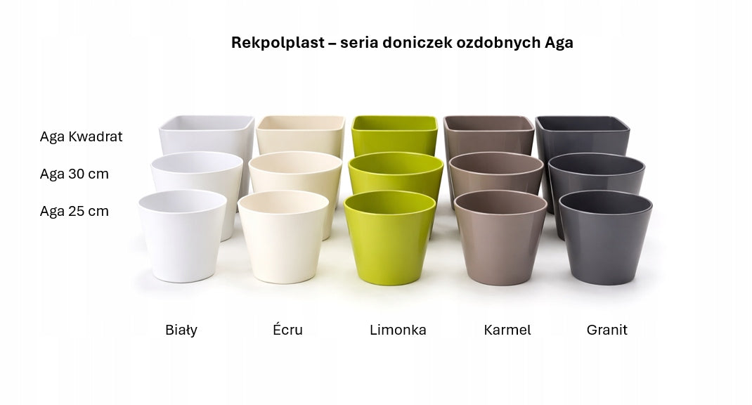 Flower pot Rhodes Ø40 cm + Stand - Large planter - 5 colours - Rekpolplast Material synthetic material