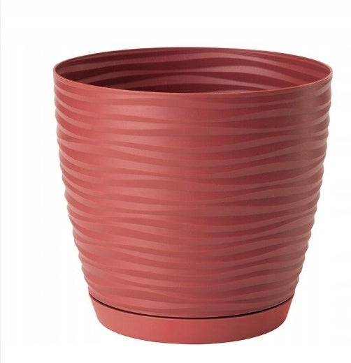 Flower pot Sahara 19 Wave with stand fi 19 cm h 17,3 cm White Product width 19 cm