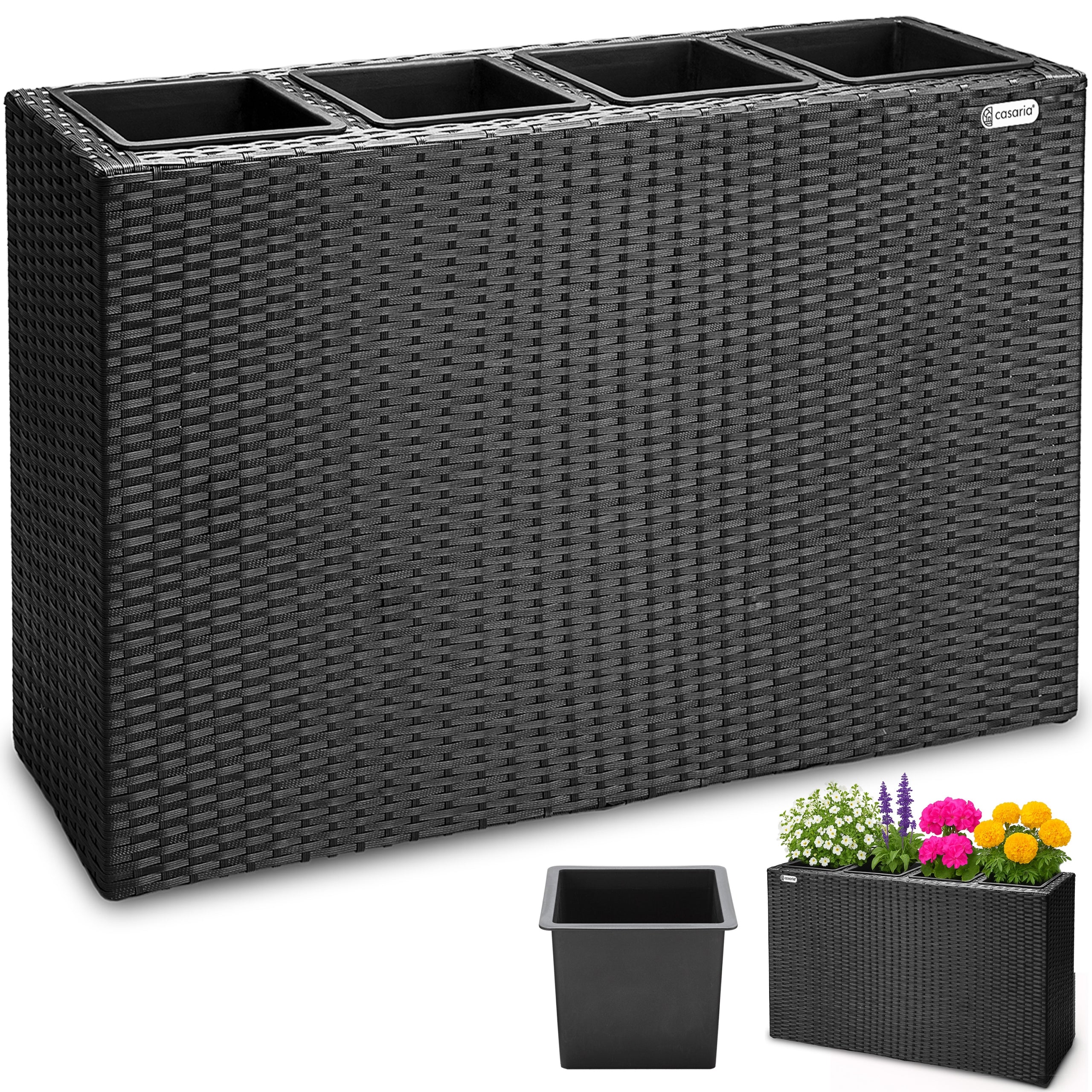 Flower pot garden planters large for balcony terraces rattan pots 95x60 Manufacturer code 106642