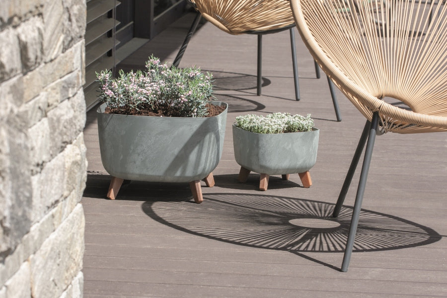 Flower pot on legs PLANTER BOX for flowers WHITE HYDRATION system EAN (GTIN) 5905197463940