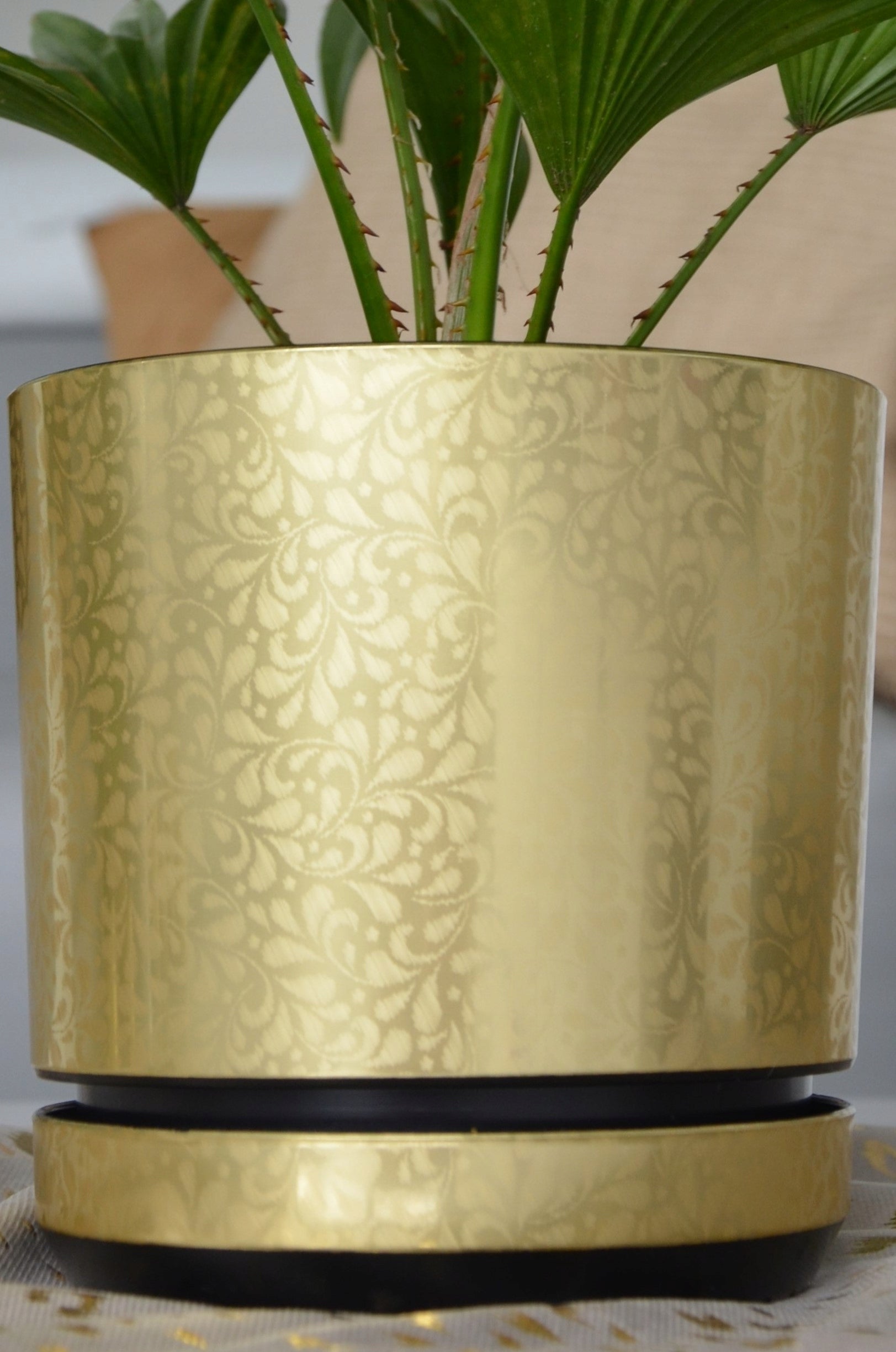 Flower pot pattern GOLDEN LACE 21 lace motif
