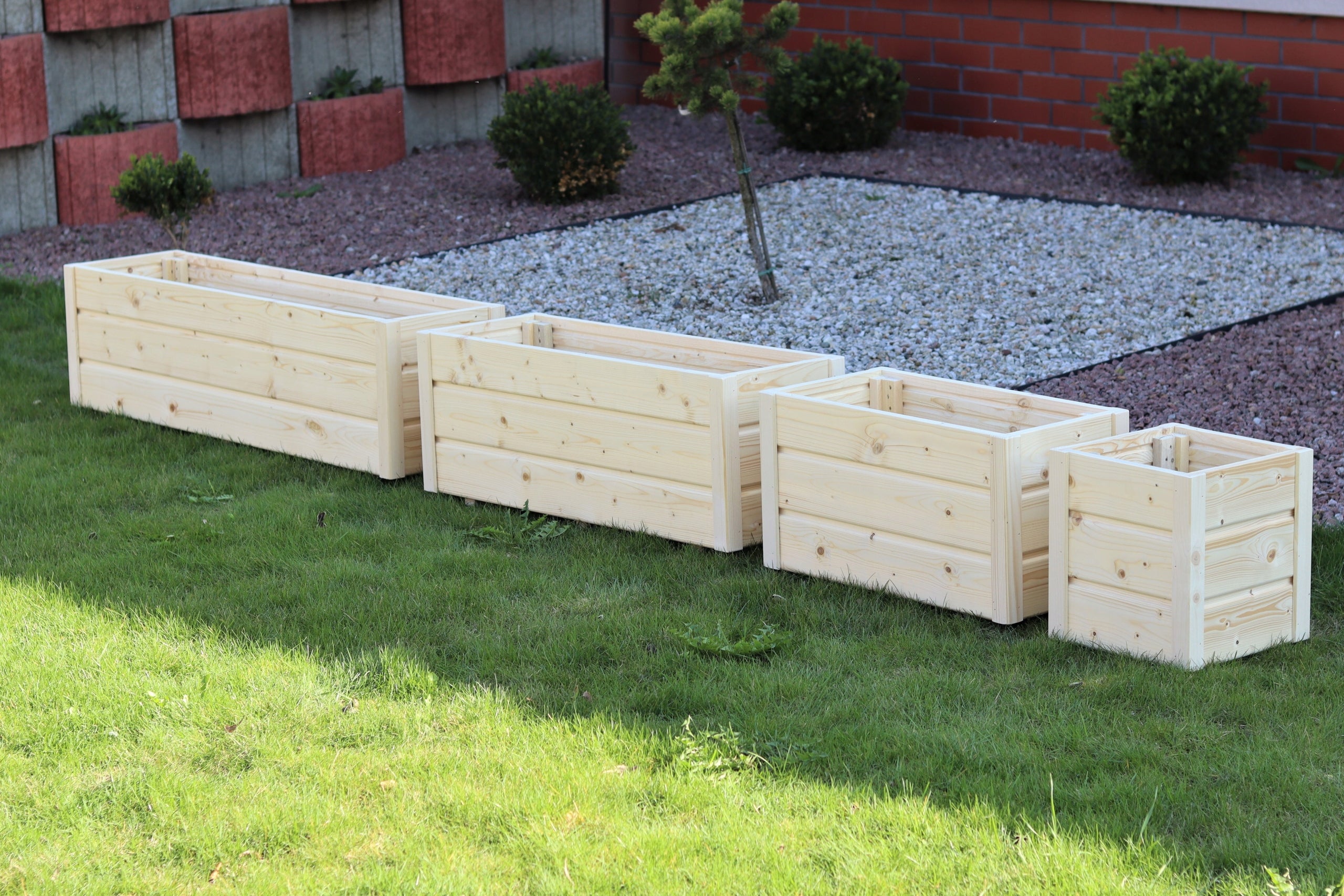 Flower pot wooden planter 150cm sends whole Color brown