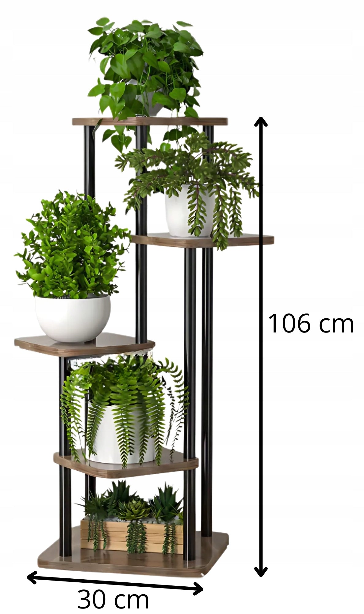 Flowerbed Standing Metal Flower Stand Plants Loft Shelves 5 Level Packaging status original