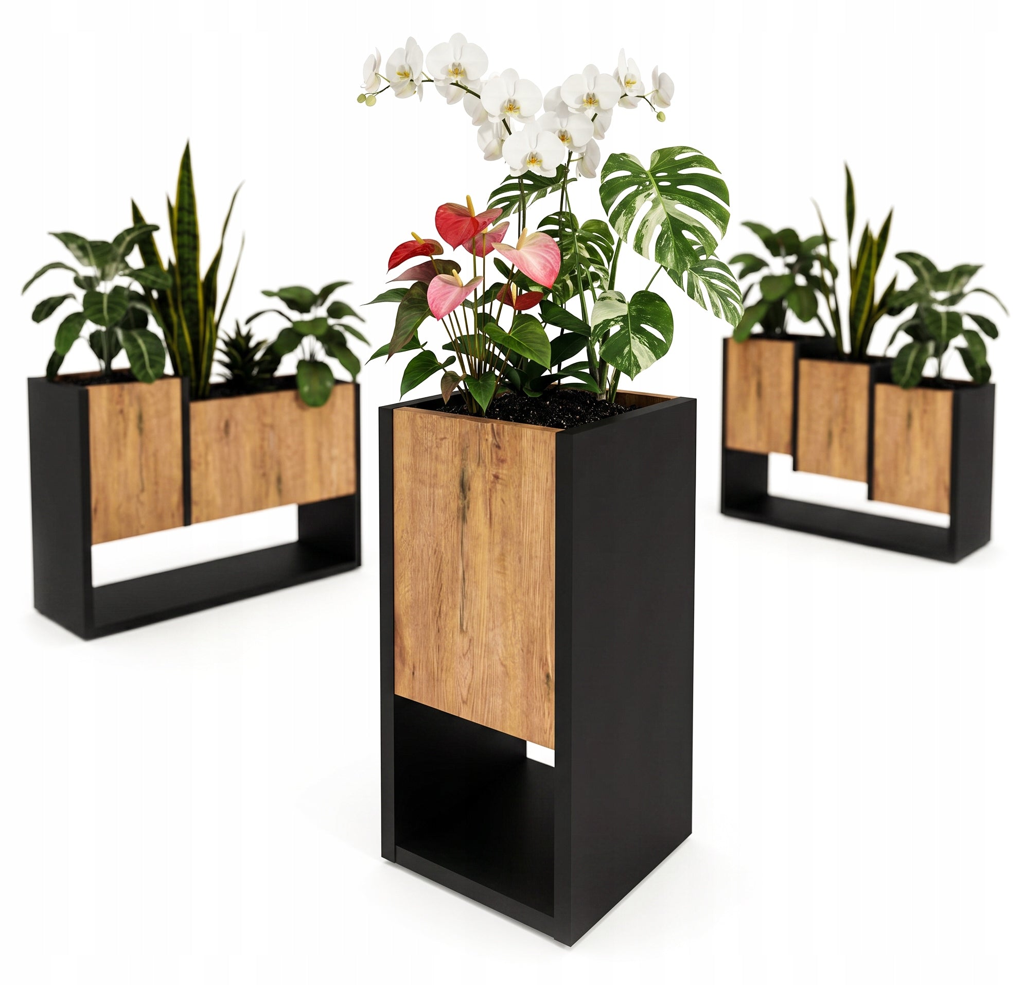 Flowerbed Standing Wooden Flower Stand loft Oak Lancelot 45cm