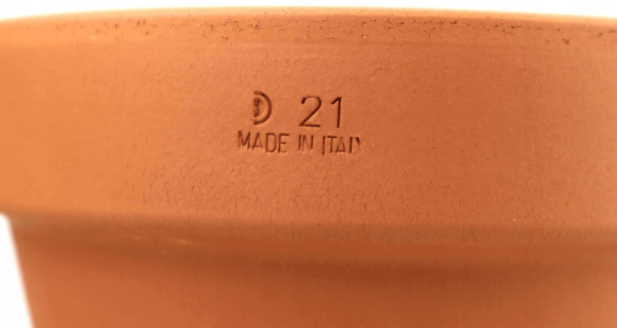 Flowerpot Ceramic Bowl Terracotta 21cm MEZZO Low Italian Traditional Material ceramic