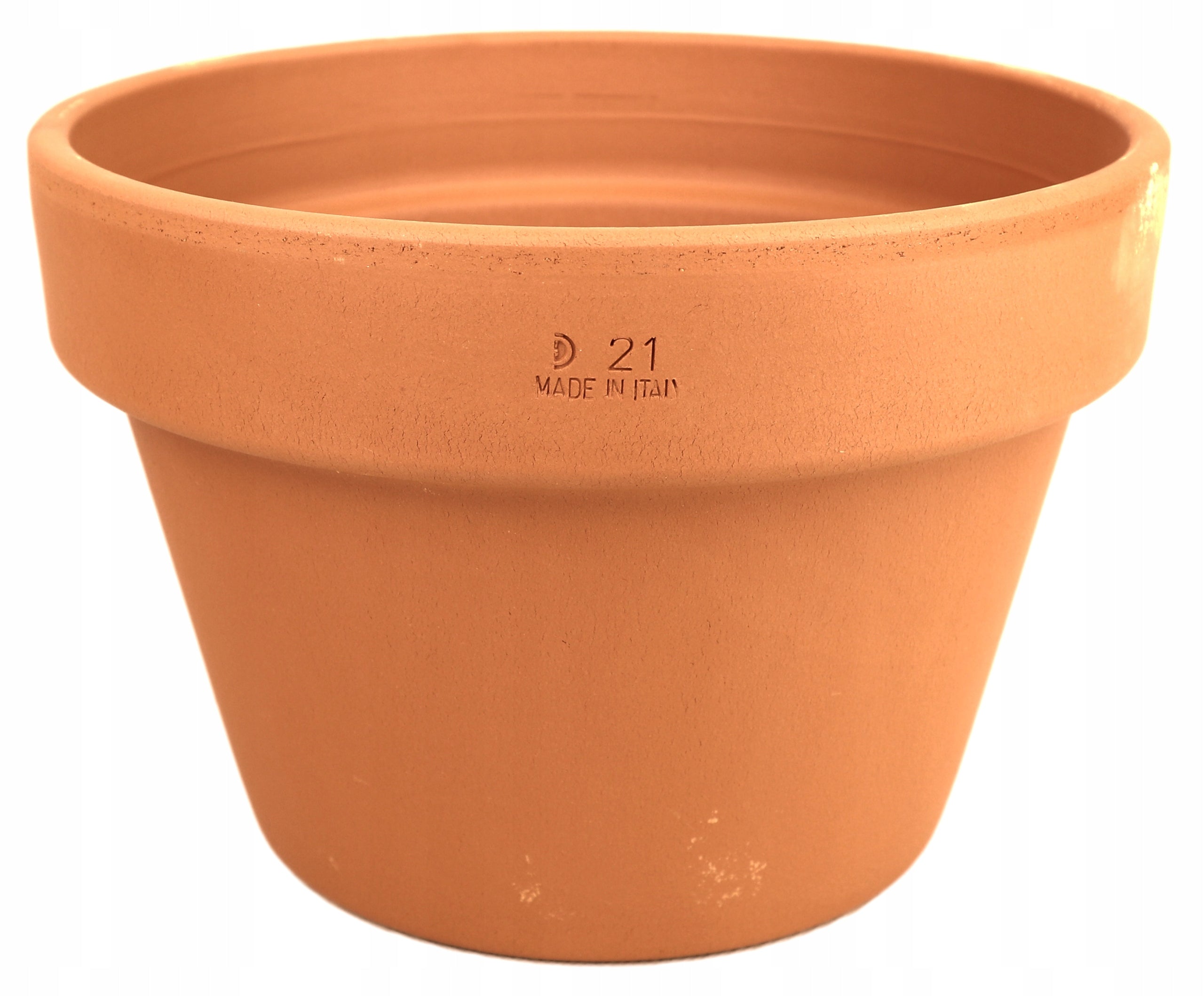 Flowerpot Ceramic Bowl Terracotta 21cm MEZZO Low Italian Traditional