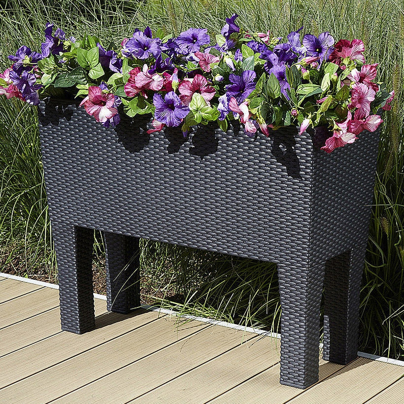 Flowerpot on legs FLOWER BOX anthracite IRRIGATION system Manufacturer code DRTC600H-S433
