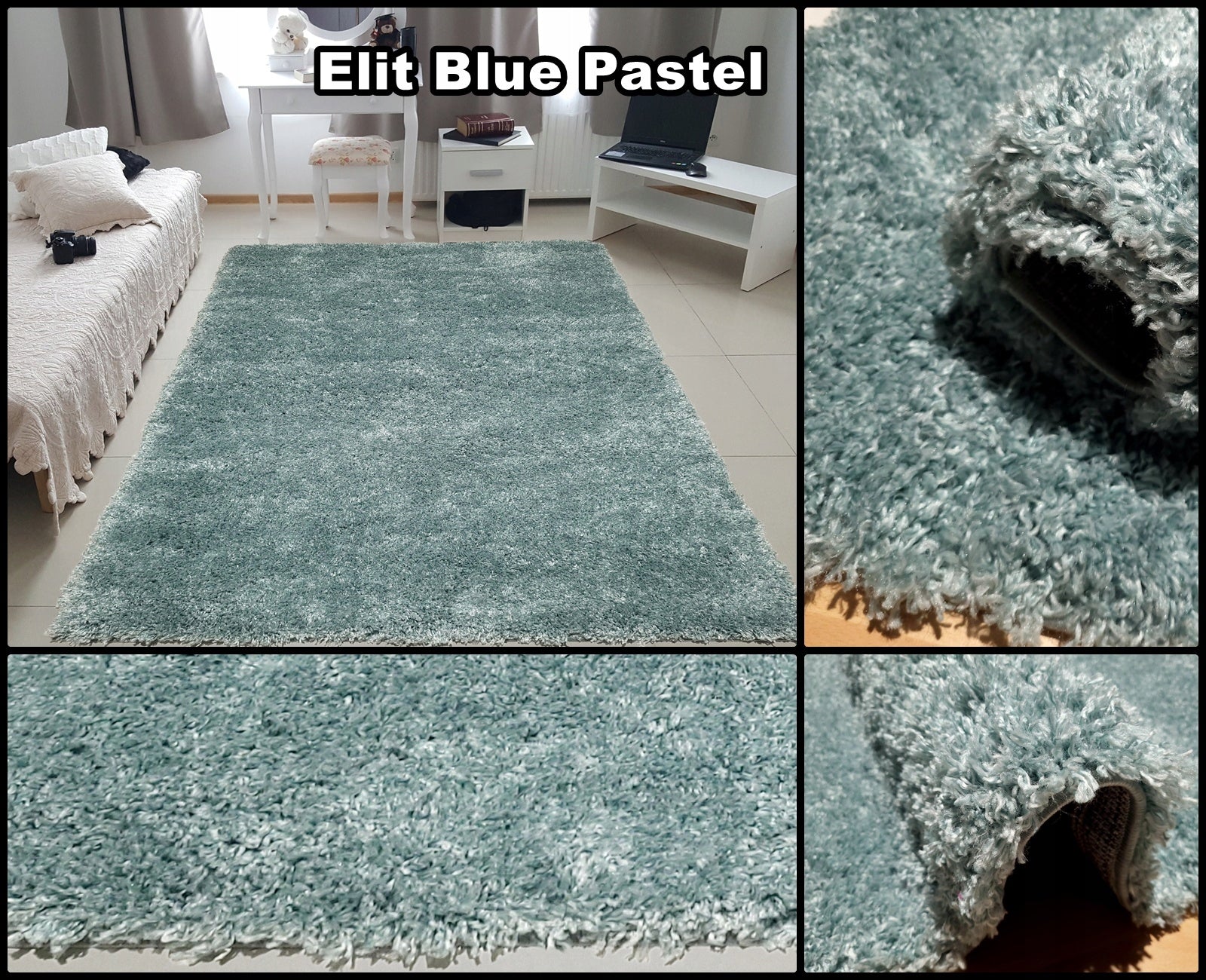 Fluffy Woven Shaggy Rug Royal Elit 160x200 Mix colors- Beige Brown Grey Thickness 45 mm