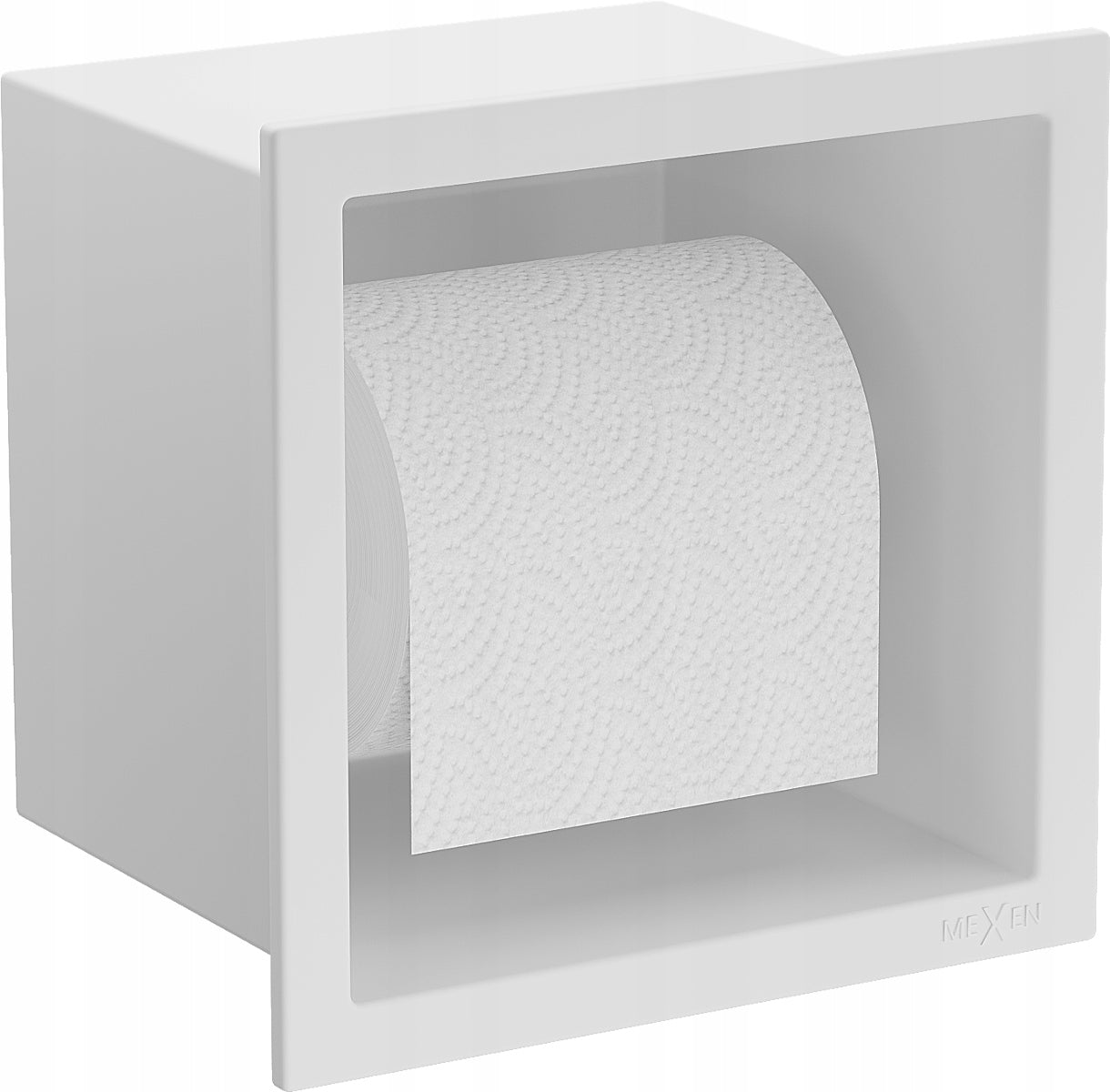 Flush Mount Toilet Paper Holder Mexen X-Wall-P white