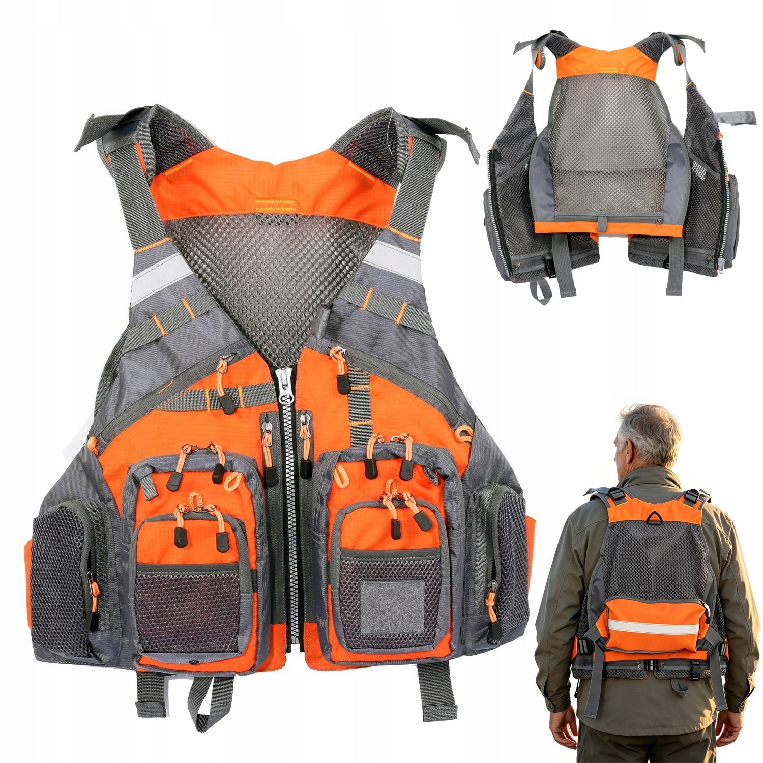 Fly Spinning Fishing Vest Fishing Spin 13 Pockets