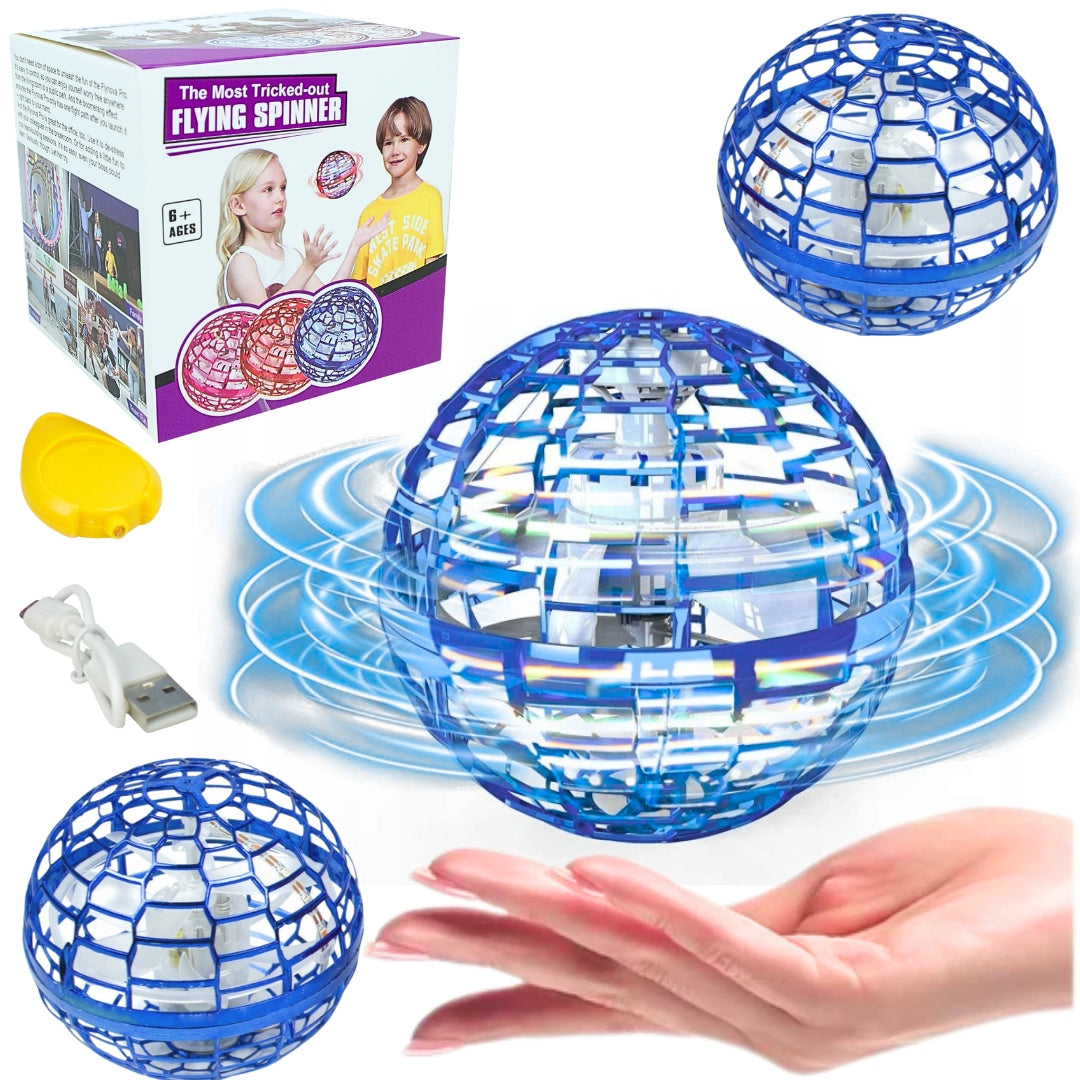 Flying Ball Glowing Magic BOOMERANG UFO DRONE Blue