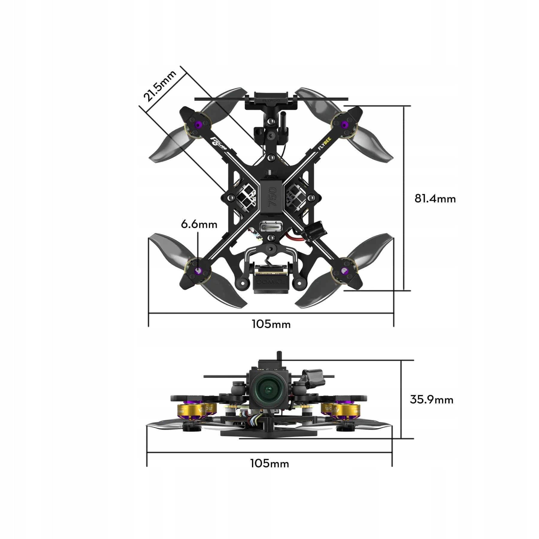 Flywoo Flybee 20 HD O4 2S FPV Drone DJI O4 2-inch BNF Toothpick Model Flybee 20 HD DJI O4
