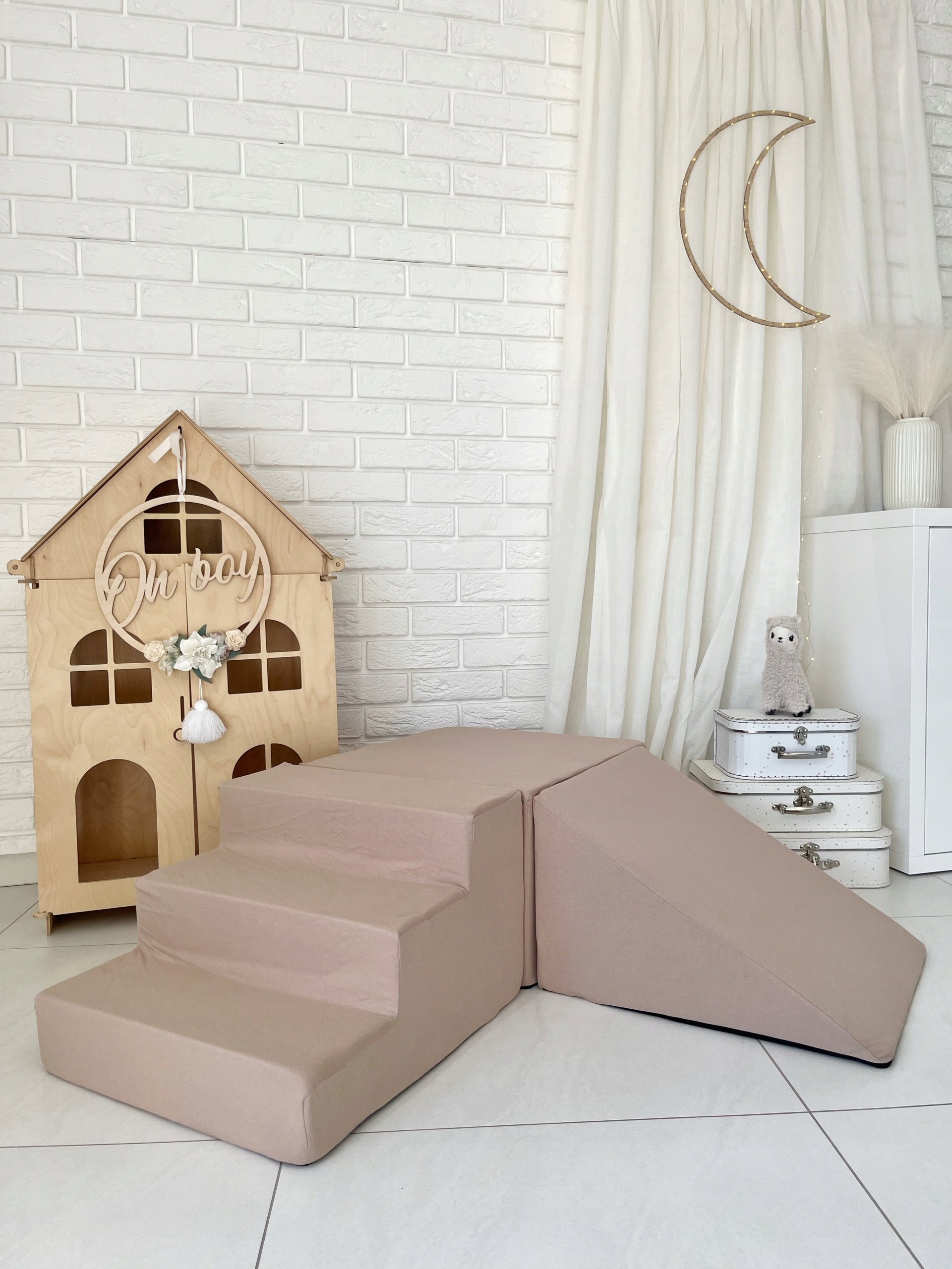 Foam 3-piece square toys MONIO- beige Brand Monio for Kids