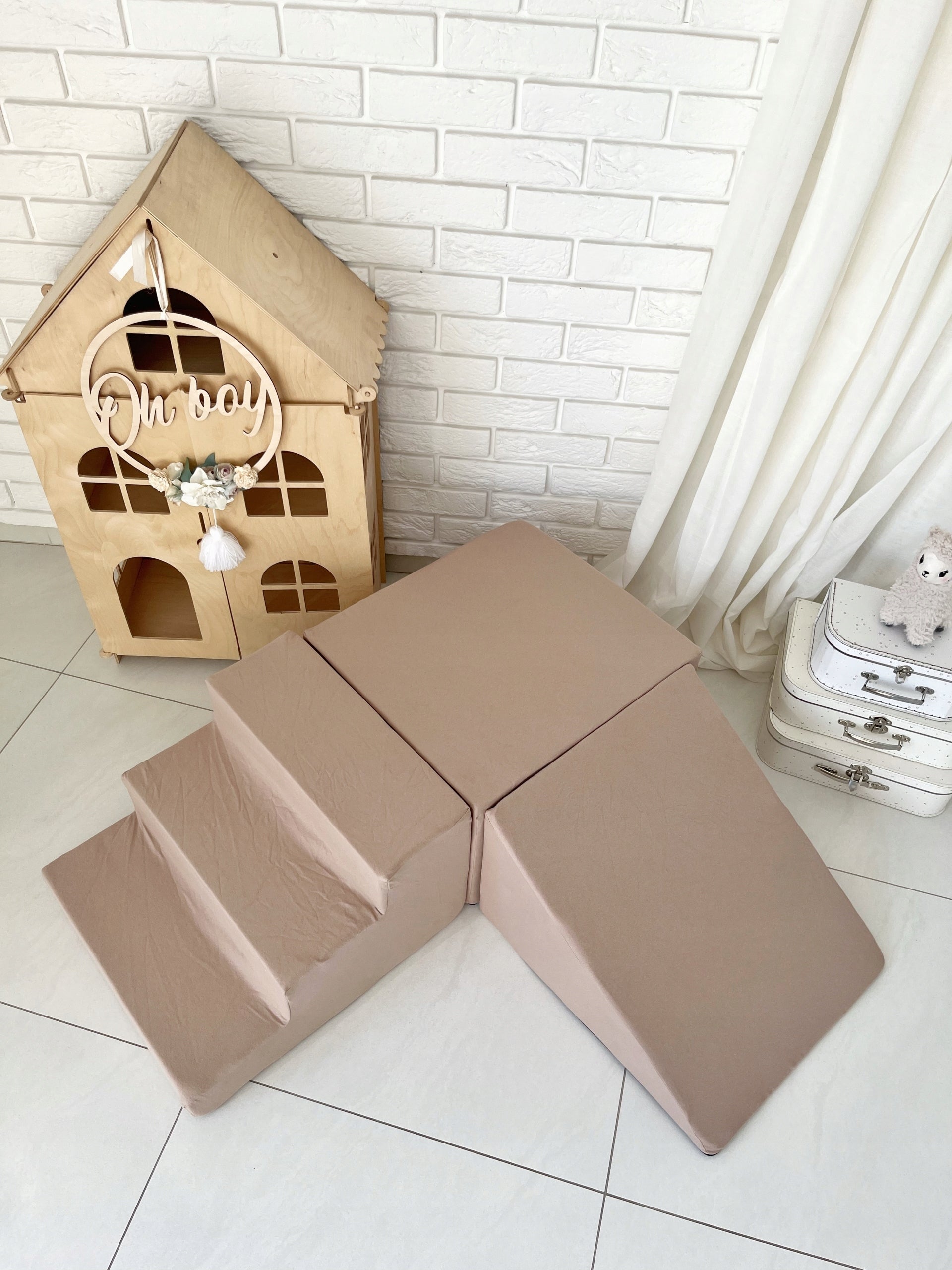 Foam 3-piece square toys MONIO- beige EAN (GTIN) 5906506992557