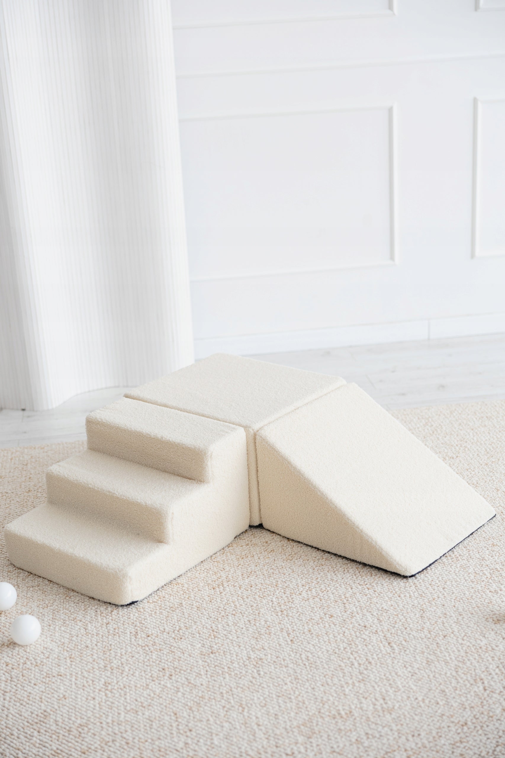 Foam 3 piece square toys - boucle cream Brand Monio for Kids