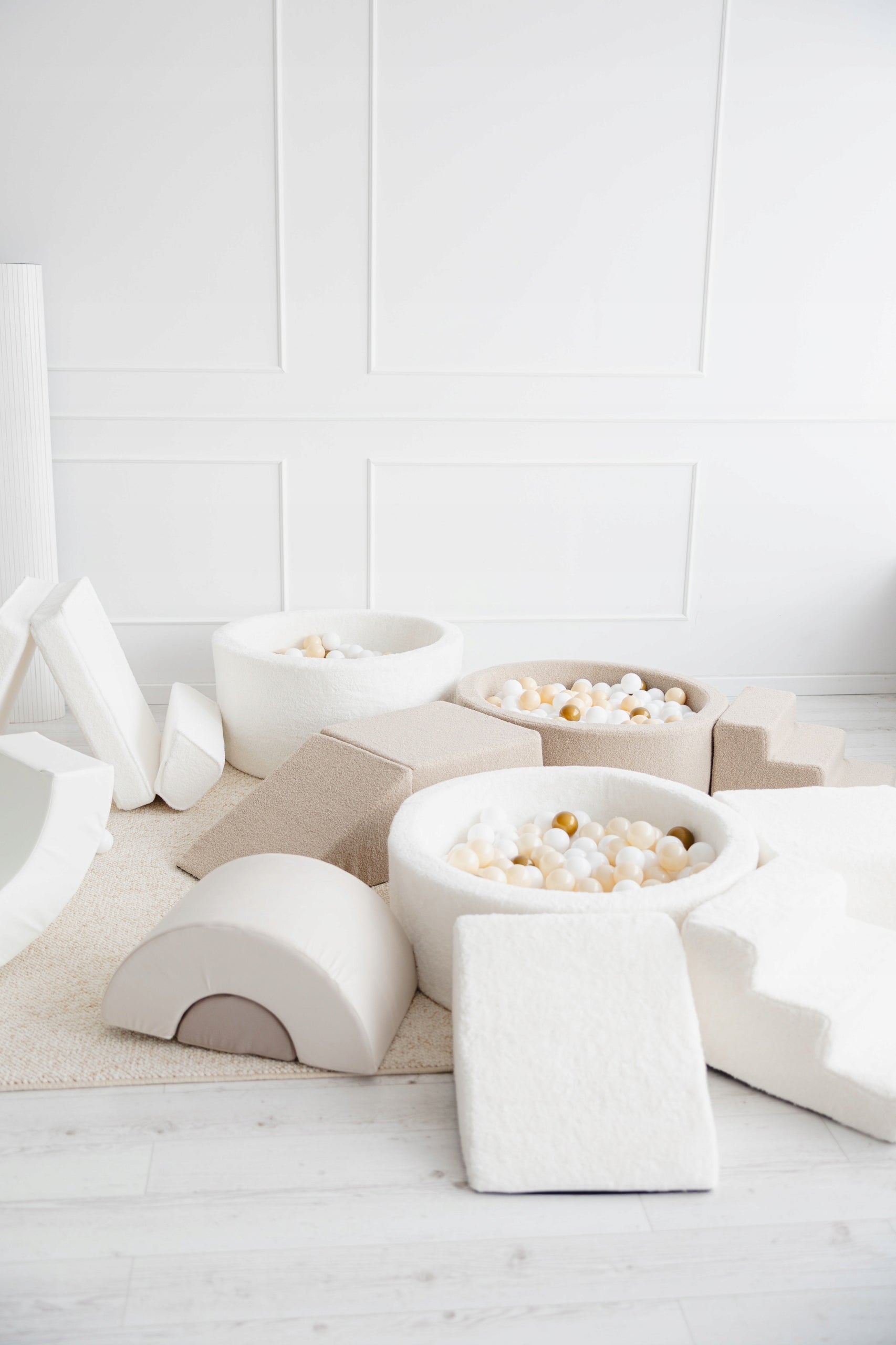 Foam 3 piece square toys - boucle cream Character/Title none
