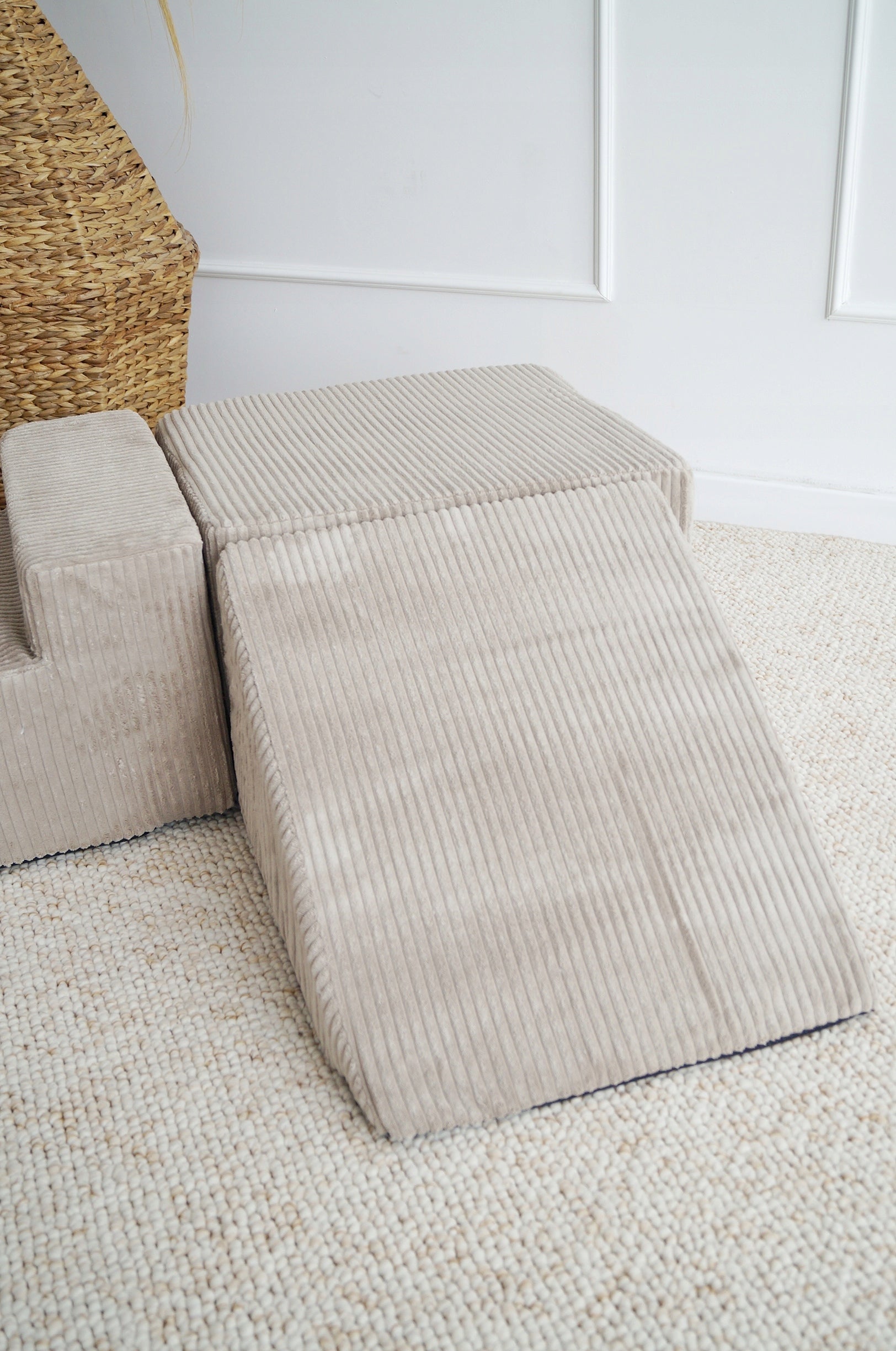 Foam 3 piece square toys - corduroy beige Product width 45 cm