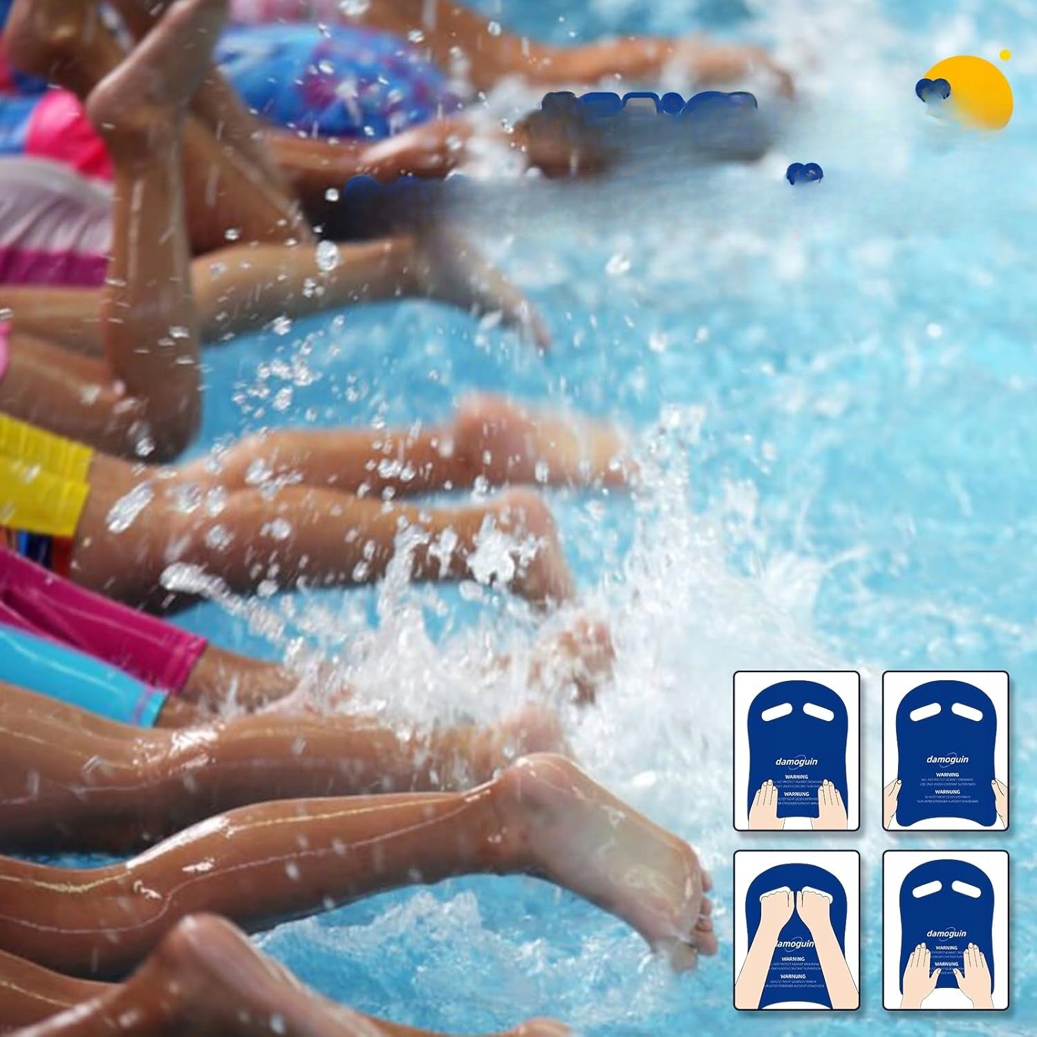 Foam Swimming Board for Swimming Pool Learning Lightweight with Hole Blue Packaging status original