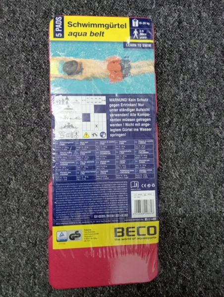 Foam buoyancy belt for learning to swim