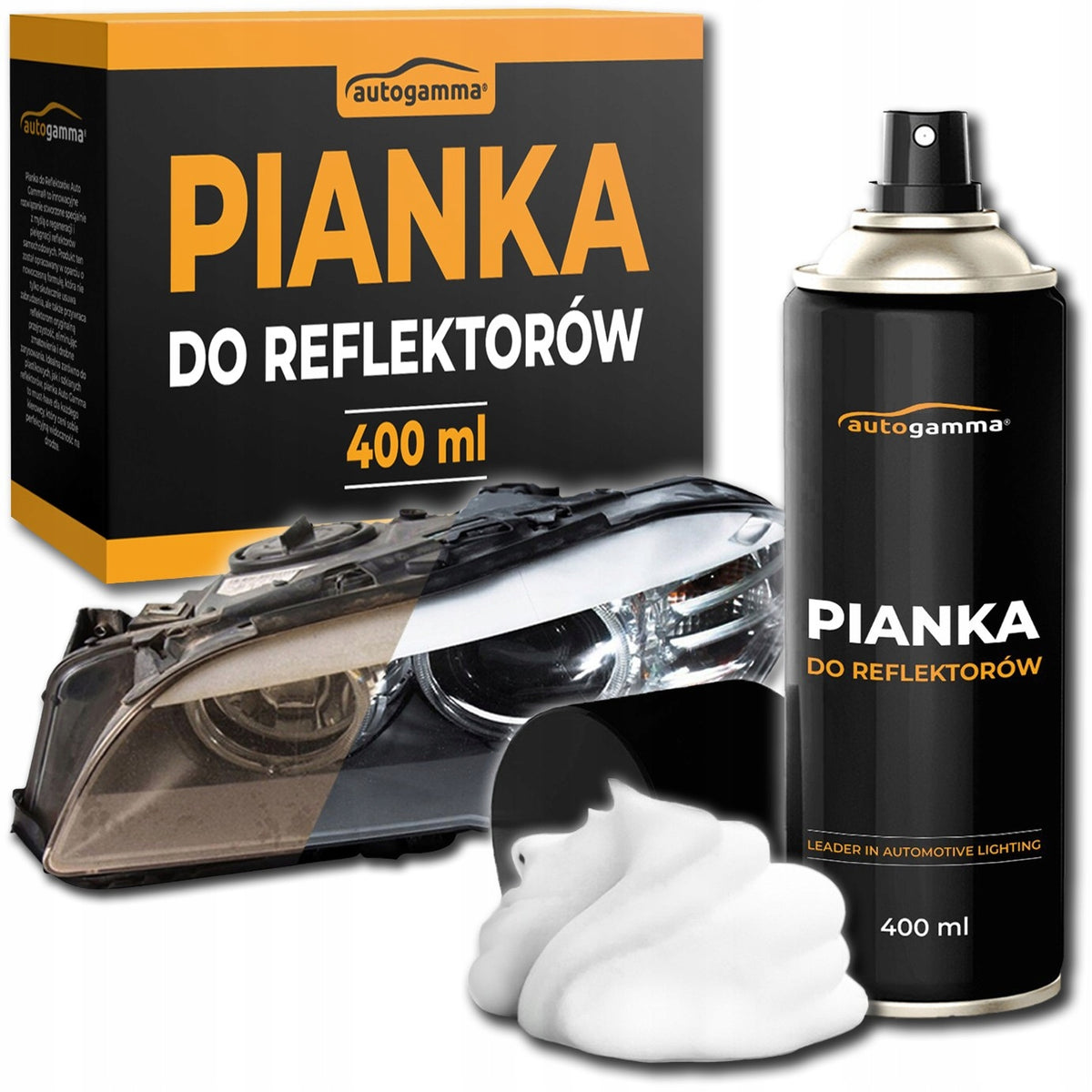 Foam for Lamps Headlight Regeneration Polishing Cleaning 400 ml