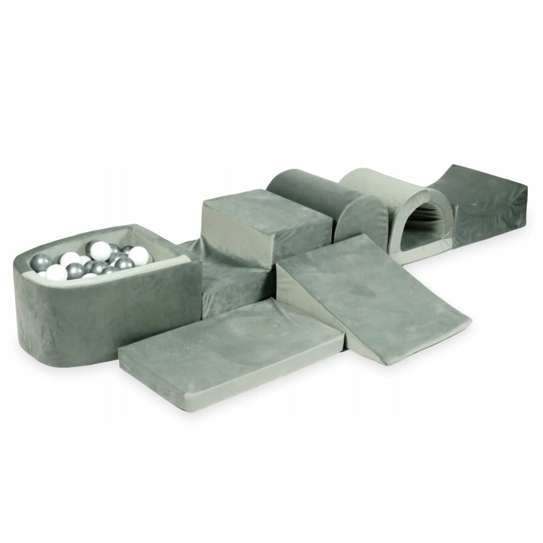 Foam square toys with pool micro Velvet grey