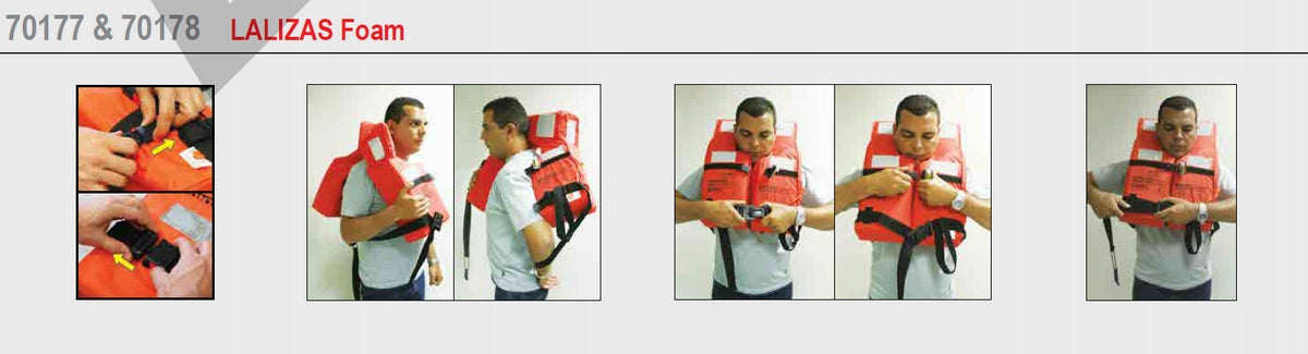 Foam vest LALIZAS 70178 for boat / yacht anglers Life Vest 140kg Model 70178