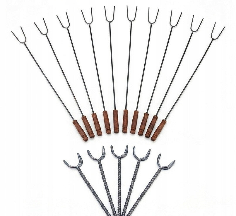Focal Forks Fire Sticks Grill 120cm 10 pcs +5x kickstand KK RenKar