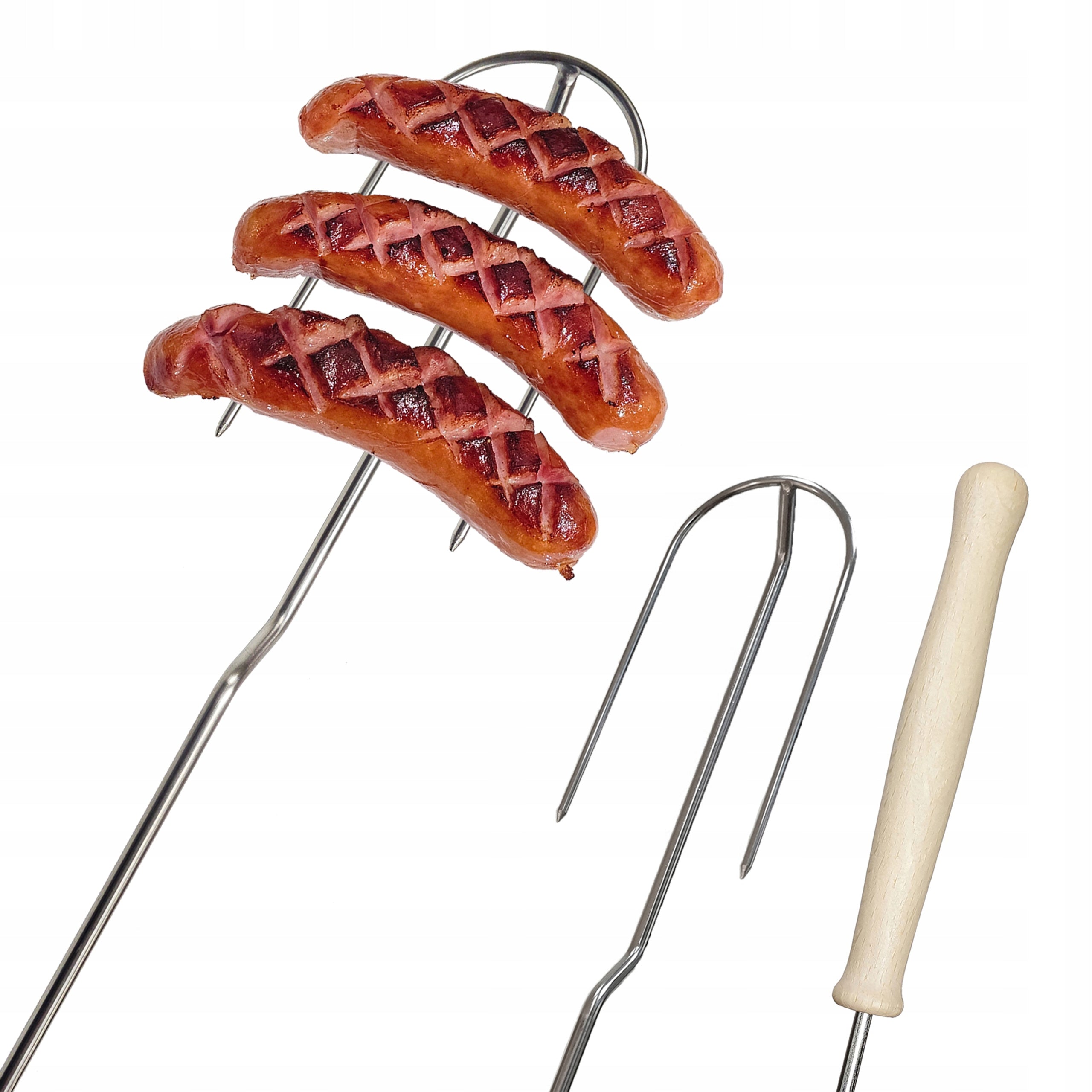 Focal sticks for stainless sausages LUX 115cm forks PREMIUM INOX