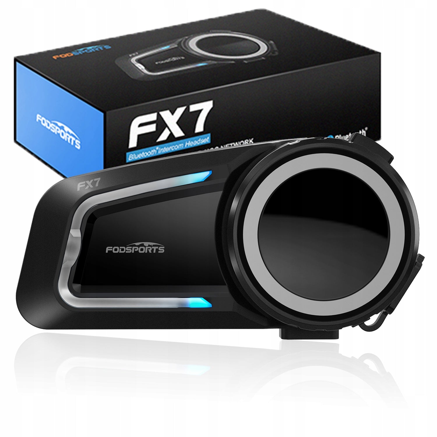 Fodsports FX7 MESH SYSTEM INTERCOM FOR 10 Motorcyclist DUAL CORE BT5.4+FM