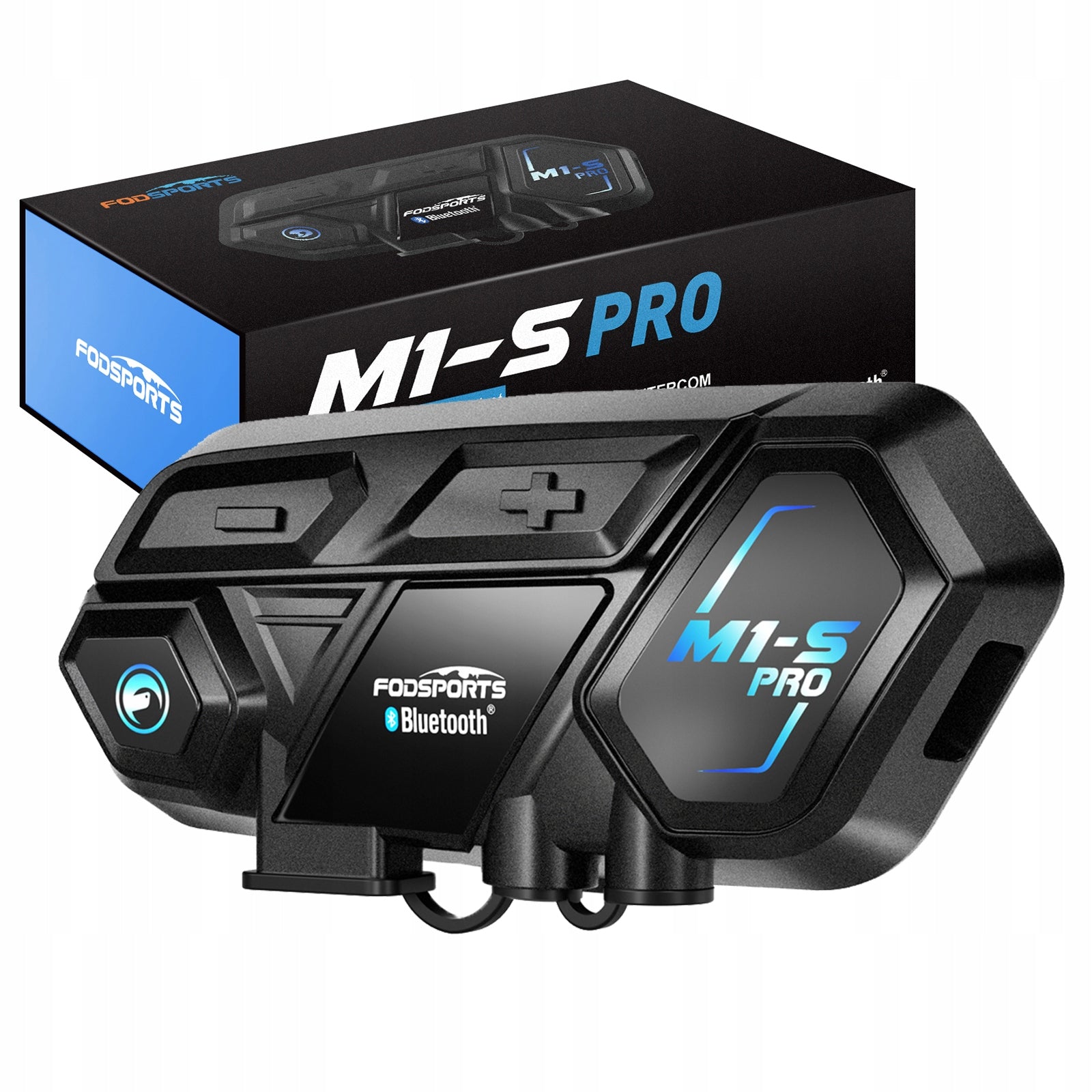 Fodsports M1-S Pro Motorcycle Intercom BT5.4,10 osób 2000m+APP Connect