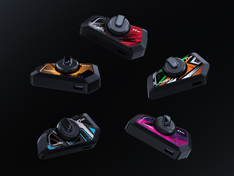 Fodsports T1 PRO Motorcycle Intercom max.6-person connect, 5 Stickers Manufacturer FODSPORTS