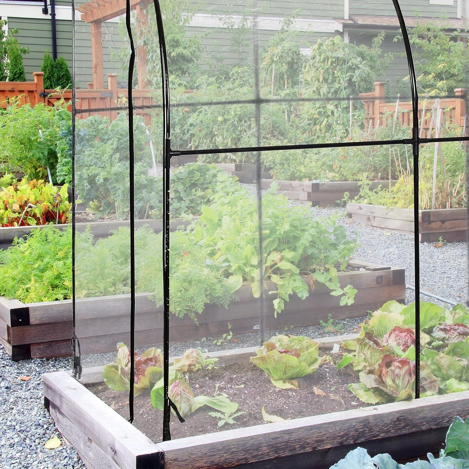 Foil Tunnel Wall Mounted GARDEN GREENHOUSE 2x1m FOIL 2m2 VEGETABLES Product height 2.15 cm
