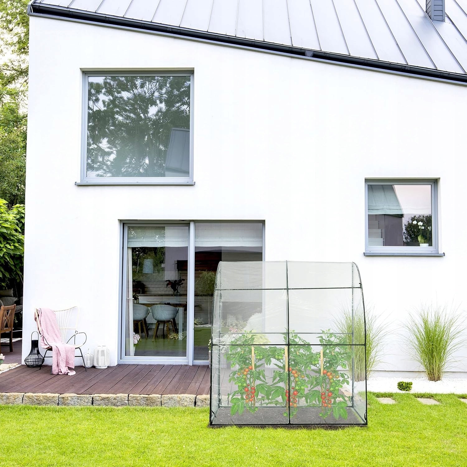 Foil Tunnel Wall Mounted GARDEN GREENHOUSE 2x1m FOIL 2m2 VEGETABLES Width 2 m