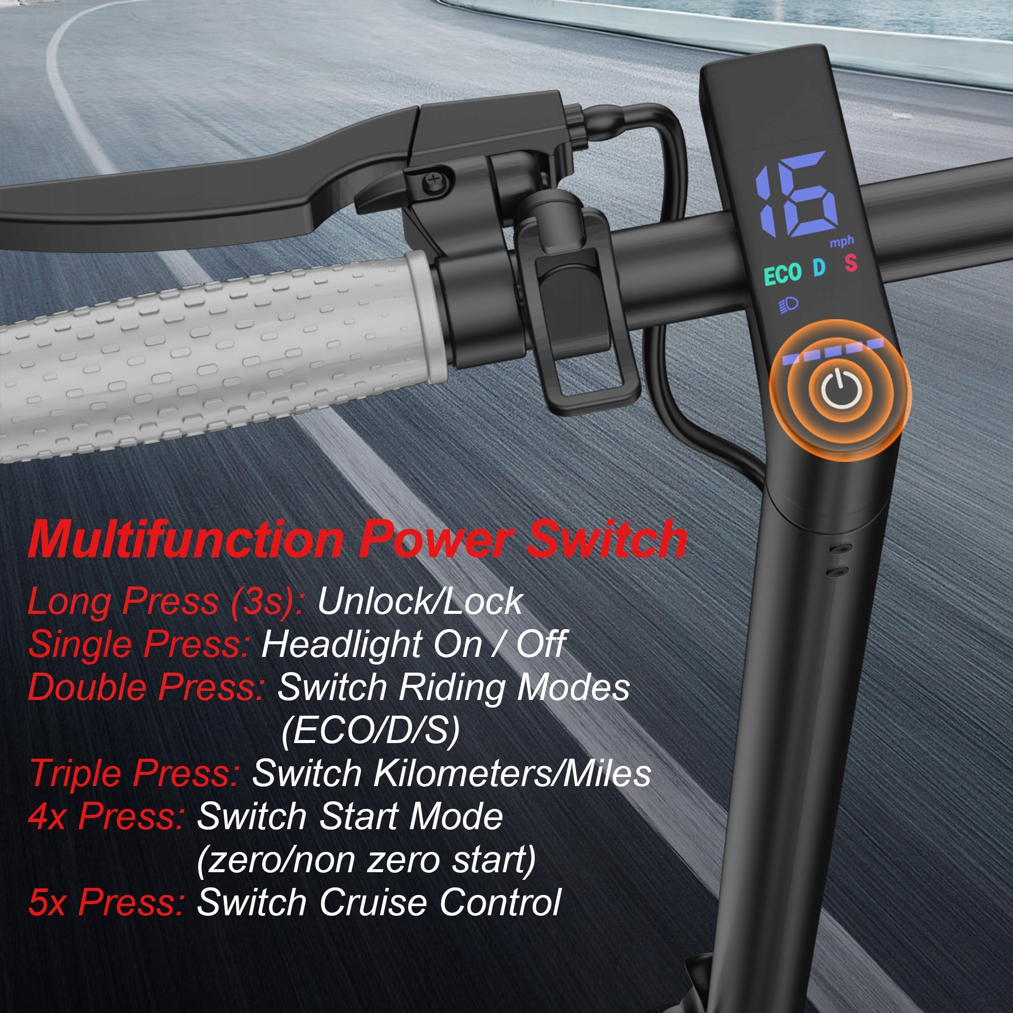 Fold Electric Scooter 350W 30KM APP 8.5" IP65 Dual Brakes 120KG LADPED LP Weight 11 kg
