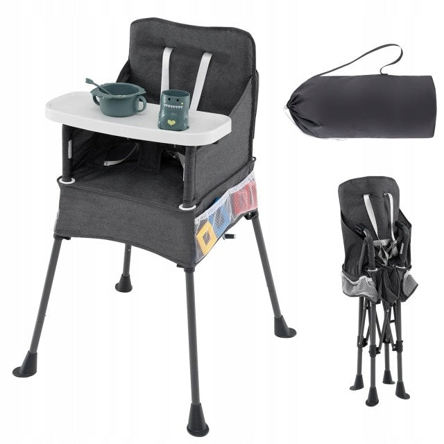 Foldable Baby High Chair with Tray and Carry Bag