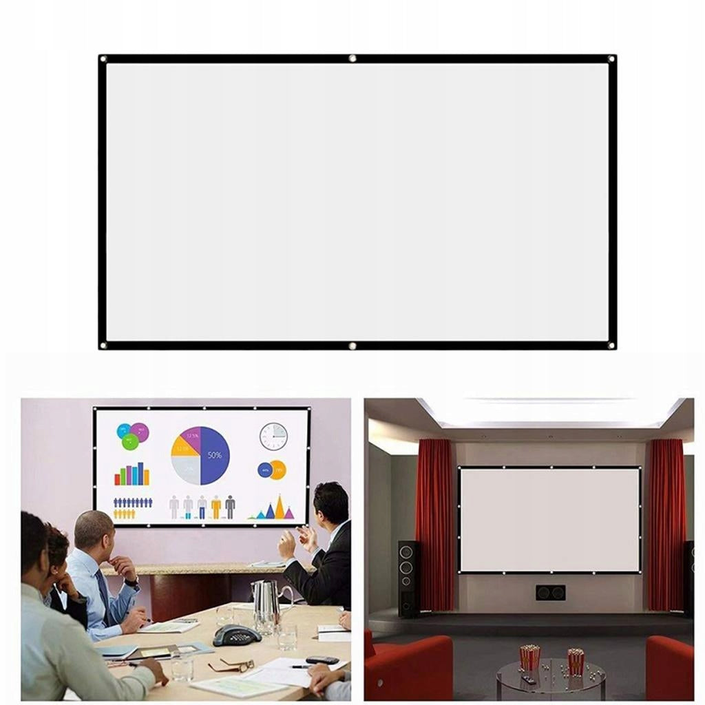 Foldable Home Cinema Projector Cloth White, 84inch Model Soft Projection Screen