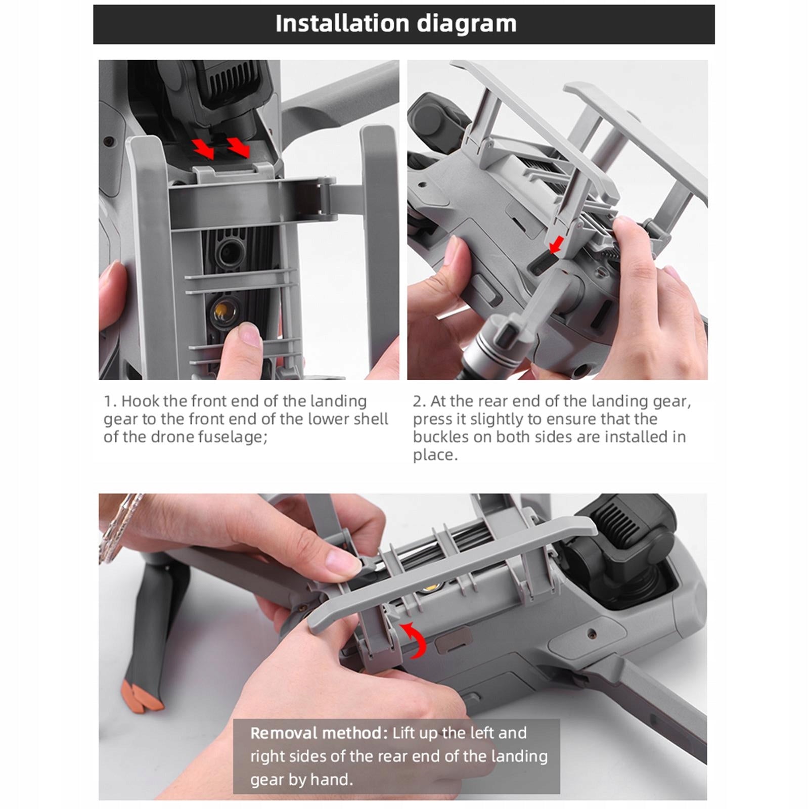 Foldable Landing Gear Leg Extensions Support Leg for DJI Mavic Air 2 Air 2S Packaging status original